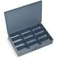 Gray Compartment Box, 12 Fixed Compartments, 3" x 18" x 12"