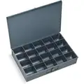 Gray Compartment Box, 20 Fixed Compartments, 3" x 18" x 12"