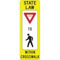 Lyle Traffic Sign: 36 in x 12 in Nominal Sign Size, Aluminum, 0.080 in, R1-6 MUTCD, Diamond
