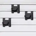 Flow Wall Plastic Slatwall Gravity Hook, Hanging Mounting Type, Gray, Finish: PVC Coated