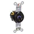 Hubbell Wiring Device-Kellems Black Locking Receptacle, 15 Amps, 250V AC Voltage, NEMA Configuration: L6-15R
