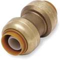 Coupling, Tube Fitting Material DZR Brass, Fitting Connection Type Push-Fit, Tube Size 1/2 in