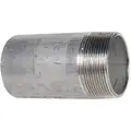 Nipple: Stainless Steel, 1/2" Nominal Pipe Size, 1" Overall Length, Threaded on One End, Schedule 40