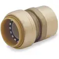 DZR Brass Female Reducing Adapter, 1/2" x 3/4" Tube Size