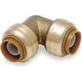 Elbow: Brass, Push-to-Connect x Push-to-Connect, For 1/2 in x 1/2 in Tube OD, Brass