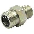 Zinc Plated Steel MNPT x ORFS Male Connector, 1/2" Tube Size