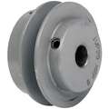 7/8" Fixed Bore Variable Pitch V-Belt Pulley, For V-Belt Section: 3L, 4L, 5L, A, AX, B, BX