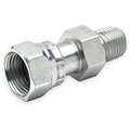Zinc Plated Steel Female ORFS x MNPT Pipe Thread Swivel Connector, 3/8" Tube Size