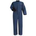 Bulwark Nomex IIIA, FR Contractor Coverall, Size: 4XL, Color Family: Blues, Closure Type: Zipper
