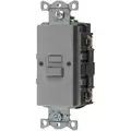 Hubbell Wiring Device-Kellems 20A Commercial Receptacle, Gray; Tamper Resistant: No