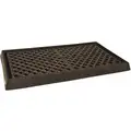 Spill Tray: 54 in L x 29 3/4 in W, 14 gal Spill Capacity, Black