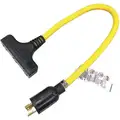 2 ft. L5-20P Locking Cord Adapter; Max. Amps: 15.0, Number of Outlets: 3