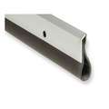 Door Sweep: Looped, Anodized Aluminum, 3/4 in Flange Ht, 1 in Insert Size, 3 ft Lg
