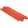 Cable Protector, Split Top, Polyurethane, T Shaped, Number of Channels 1