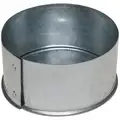 Galvanized Steel End Cap, 6" Duct Fitting Diameter, 2" Duct Fitting Length