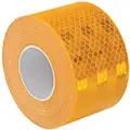 3M Reflective Tape: Buses/Construction/Emergency Vehicles/Rail, Yellow, 2 in Wd, 30 ft Lg, Acrylic