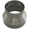 Galvanized Steel Reducer, 7" x 6" Duct Fitting Diameter, 6" Duct Fitting Length