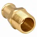 Beaded Hose Fitting, Fitting Material Brass x Brass, Fitting Size 1/2" x 3/8 in