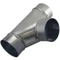 Greenseam Galvanized Steel Tee, 6" Duct Fitting Diameter, 13" Duct Fitting Length