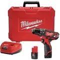 Milwaukee 2408-22 M12 3/8" Cordless Hammer Drill/Driver Kit, 12.0V