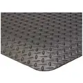 Condor Antifatigue Mat: Diamond Plate, 2 ft. x 3 ft., 9/16 in Thick, Black, Vinyl over PVC Foam, Beveled Edge