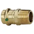 Low Lead Bronze Adapter, Press x MPT Connection Type, 3/4" x 3/4" Tube Size