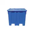 Ship Shape Bulk Container: 35 cu ft., 47 1/2 in x 47 1/2 in x 40 1/4 in, Includes Lid, 4-Way Entry