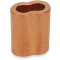Wire Rope Sleeve, For Wire Rope Dia. 1/8", Copper, PK 25