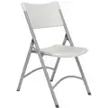 National Public Seating Textured Gray Steel Folding Chair with Speckled Gray Seat Color, 4PK