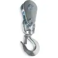 Pulley Block, Swivel Hook, Designed For Wire Rope, 5/16" Max. Cable Size