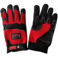 Imperial Impact Glove, 2XL, Synthetic Leather Palm, Full Finger, Black/Red, 1 PR