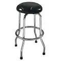 Traxion Round Stool: 27 1/2 in Overall H, No Backrest, Includes Footring, Black, Round, 14 1/2 in