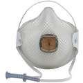 Moldex Disposable Respirator: Dual, Non-Adj, Molded Nose Bridge, Comfort, White, M Mask Size, MOLDEX, 10 PK