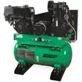 Stationary Air Compressor/Generator: 2 Stage, 13 hp Engine, Honda, 15.7 cfm, Horizontal