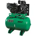 Stationary Air Compressor: 2 Stage, 13 hp Engine, Honda, 29 cfm, 80 gal Air Tank