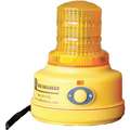Magnetic Safety/Warning Light, LED, (2) D Batteries (Not Included), Flashes per Minute 60