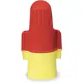 3M Twist On Wire Connector, Application Wide Range, Wire Connector Style Wing, Color Red/Yellow