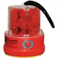Revolving Safety/Warning Light, LED, (2) D Batteries (Not Included), Flashes per Minute 65