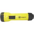 K & E Safety Tactical LED Handheld Flashlight, Plastic, Maximum Lumens Output: 130, Yellow