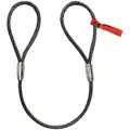 Dayton Wire Rope Sling: 5/8 in Rope Dia, 4 ft Sling Lg, 7,800 lb Vertical Hitch Capacity