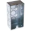 Raco Electrical Box, Galvanized Zinc, 1-1/2" Nominal Depth, 2" Nominal Width, 4" Nominal Length
