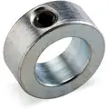 Zinc Plated Steel Shaft Collar, Set Screw Collar Style, Standard Dimension Type, 1/2" Bore Dia.