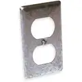 Raco Galvanized Zinc Electrical Box Cover, Box Type: Square, Number of Gangs: 1, 2-1/4" Width