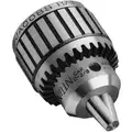 Keyed Drill Chuck, 0.125" to 0.750" Capacity, 4JT Mounting Size