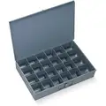Steel Compartment Drawer, Compartments per Drawer: 24, Removable Dividers: No, Gray