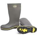 Honeywell Servus Rubber Boot, Men's, 5, Knee, Steel Toe Type, PVC, Gray, 1 PR