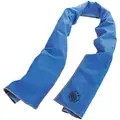 Evaporative Cooling Towel, Nylon/Polyester, Blue, 40-7/8"L x 9-3/4"W,1 EA