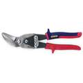 Irwin Aviation Snip: Left/Straight, 10 in Overall Lg, 1 1/4 in Cutting Lg, Steel, Multi-Component