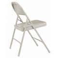 National Public Seating Gray Steel Folding Chair with Gray Seat Color, 4PK