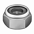 Nylon Insert Lock Nut, 10"-32, Low Carbon Steel, Zinc Plated, 100 PK